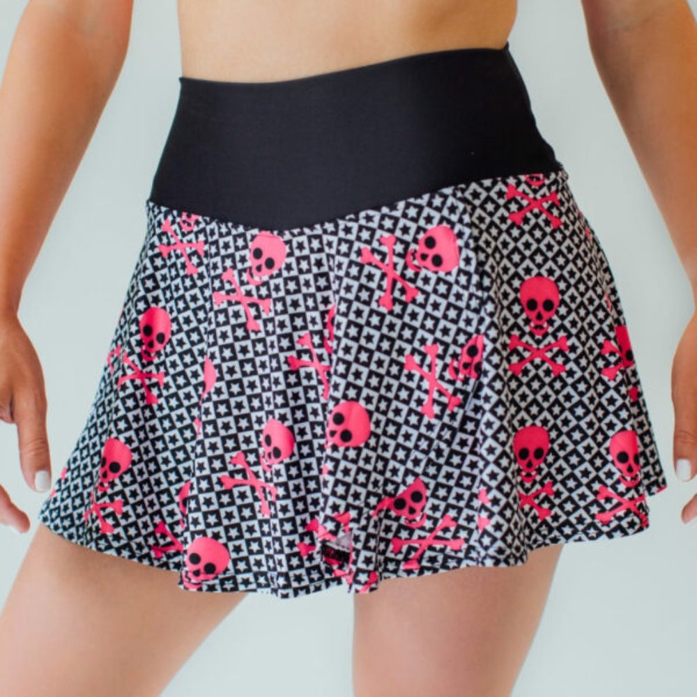 Faye & Florie Pink Skull Skirt Size Small (Holly Style)
